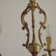 French Art Nouveau Bronze 3 Light Acanthus Detail Cage Candlestick 5476