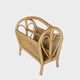 Vintage wicker and bamboo magazine rack