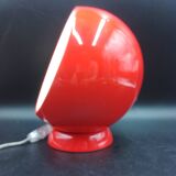 Rare vintage & designer red metal bouboule aluminor mood table lamp