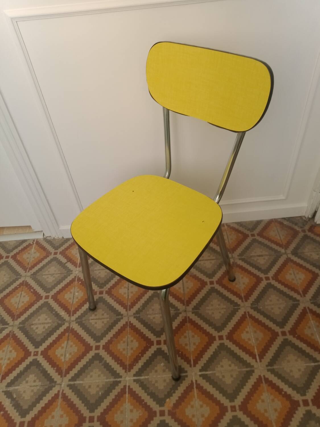Yellow formica chair