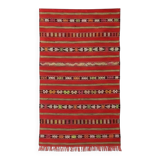 Small Moroccan red kilim rug 85x165 cm