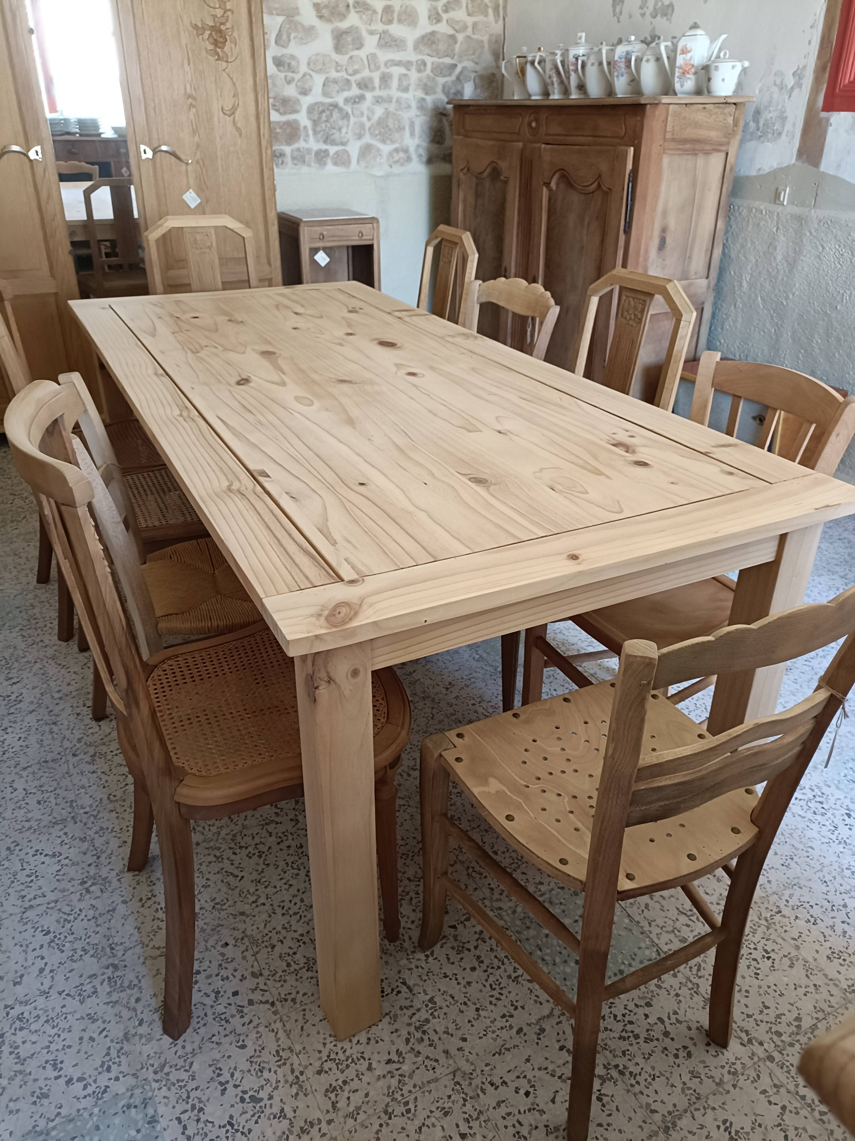 Renovated rectangular dining table