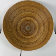 XL 71 cm Pencil Reed, Rattan, Bamboo and Brass Pendant Hanging Lamp, Italy