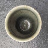 Small straight stoneware vase