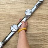 Chrome wall coat rack with 4 hooks, 40s-50s