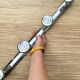 Chrome wall coat rack with 4 hooks, 40s-50s