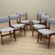 Ensemble de six chaises en teck, design danois, années 1970, fabrication : Nova