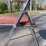 Souvignet 1970 stainless steel folding chair