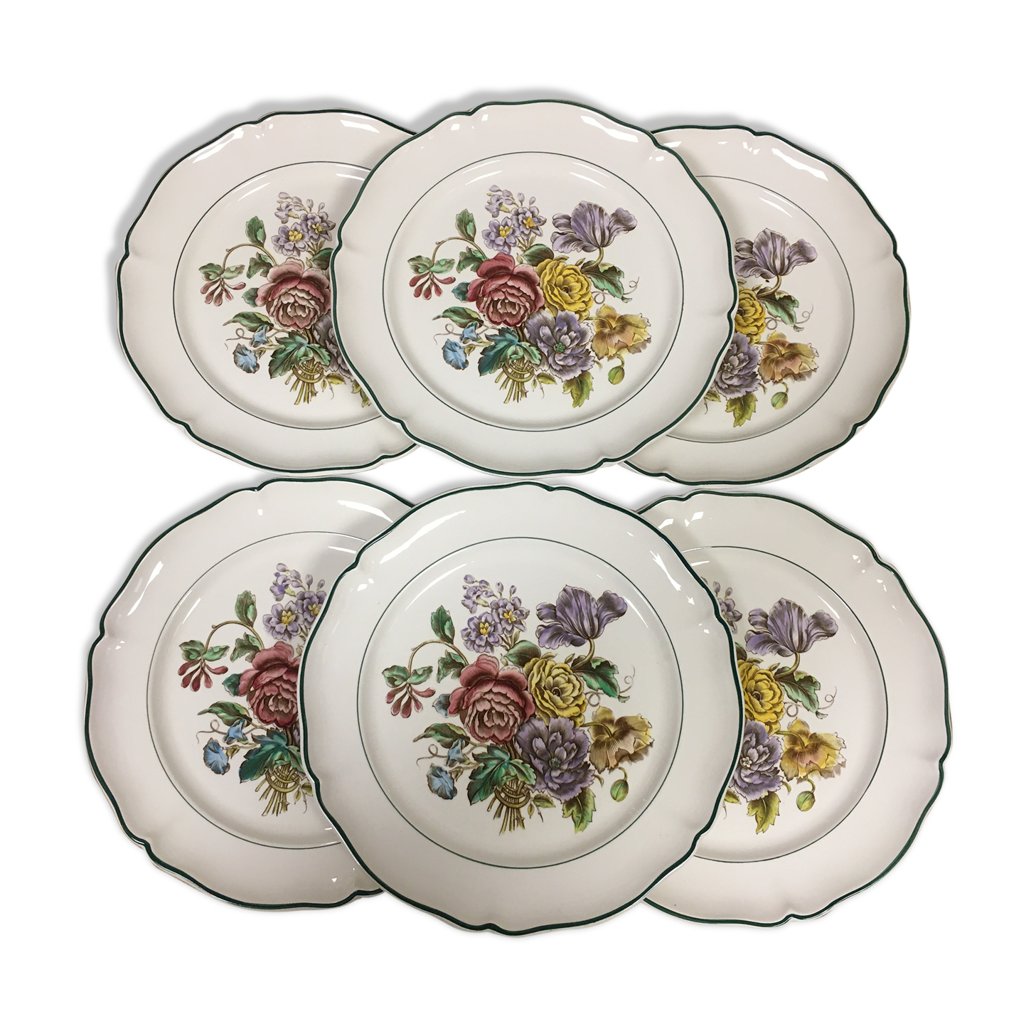 6 flat plates Villeroy and Boch model Cannes