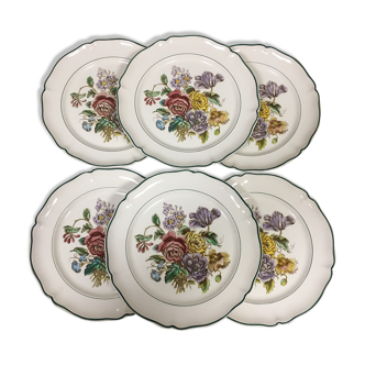 6 flat plates Villeroy and Boch model Cannes