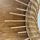 Rattan sun mirror