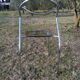 Vintage designer chair in plexiglass and chrome 1980