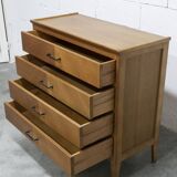 Scandinavian chest of drawers 1960 light oak clean and solid