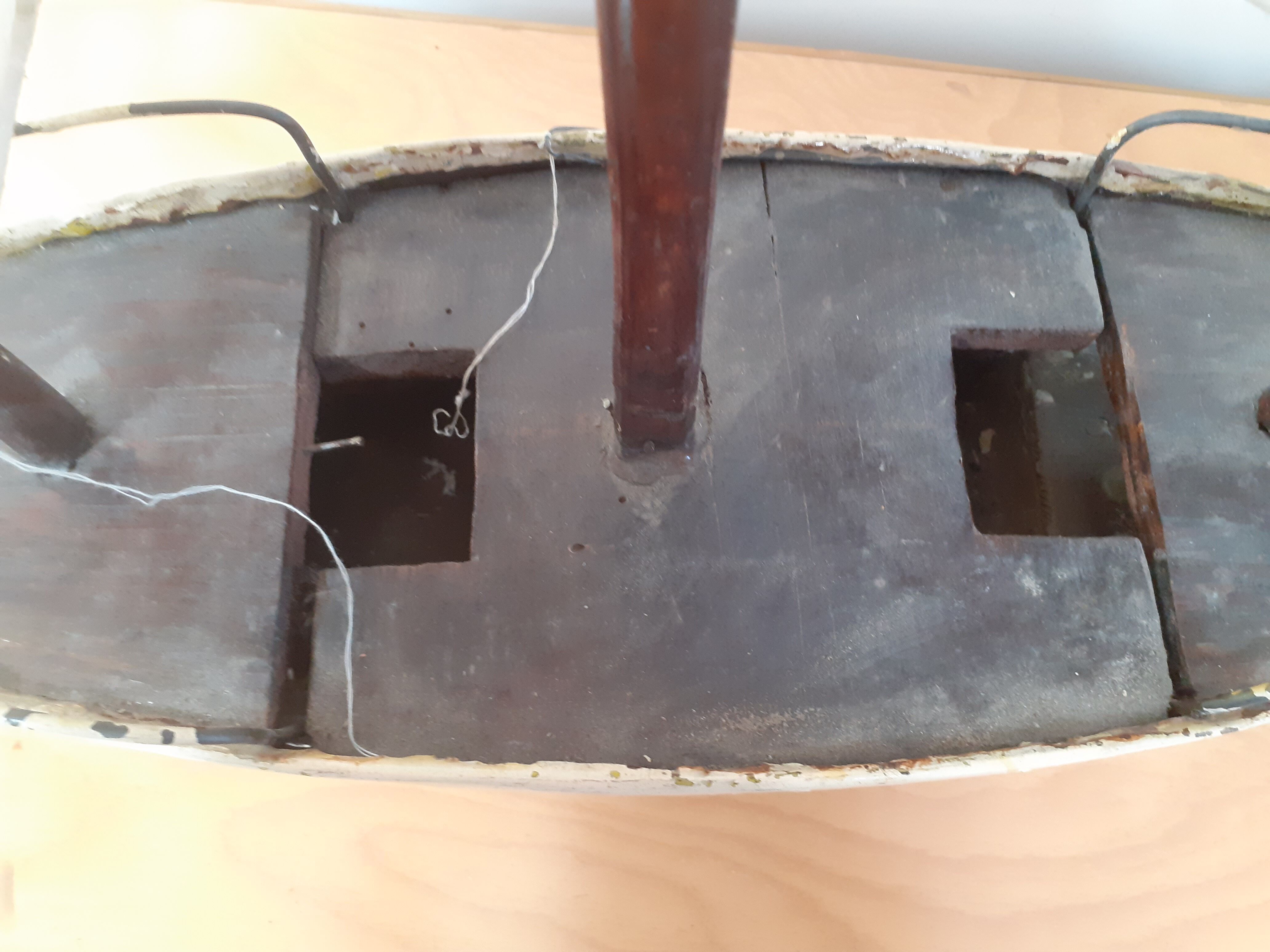 Model of sailboat 3 masts navigable bois blanc