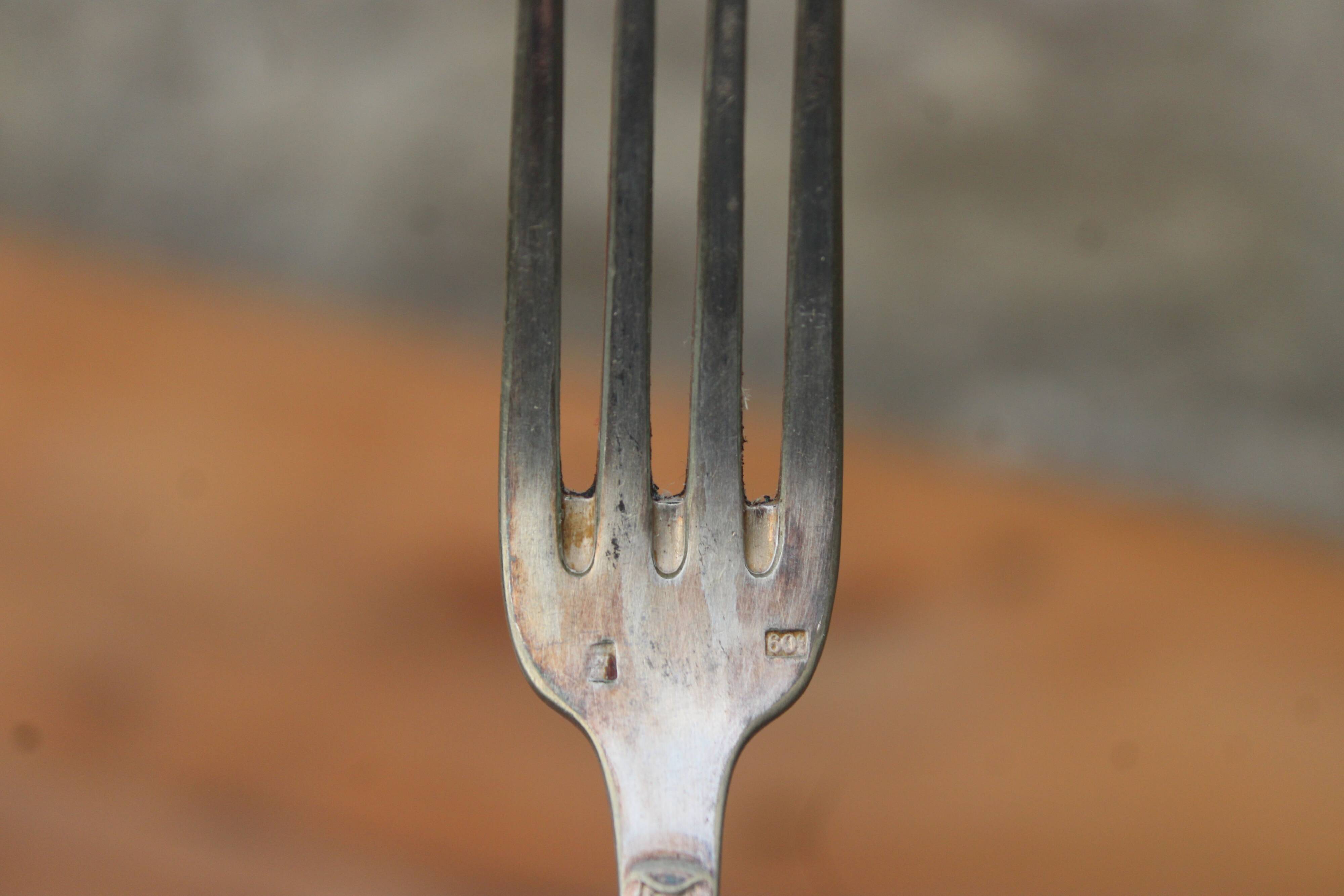 Vintage 4-piece silver-plated metal box set – shell motif – 18 g silver plating