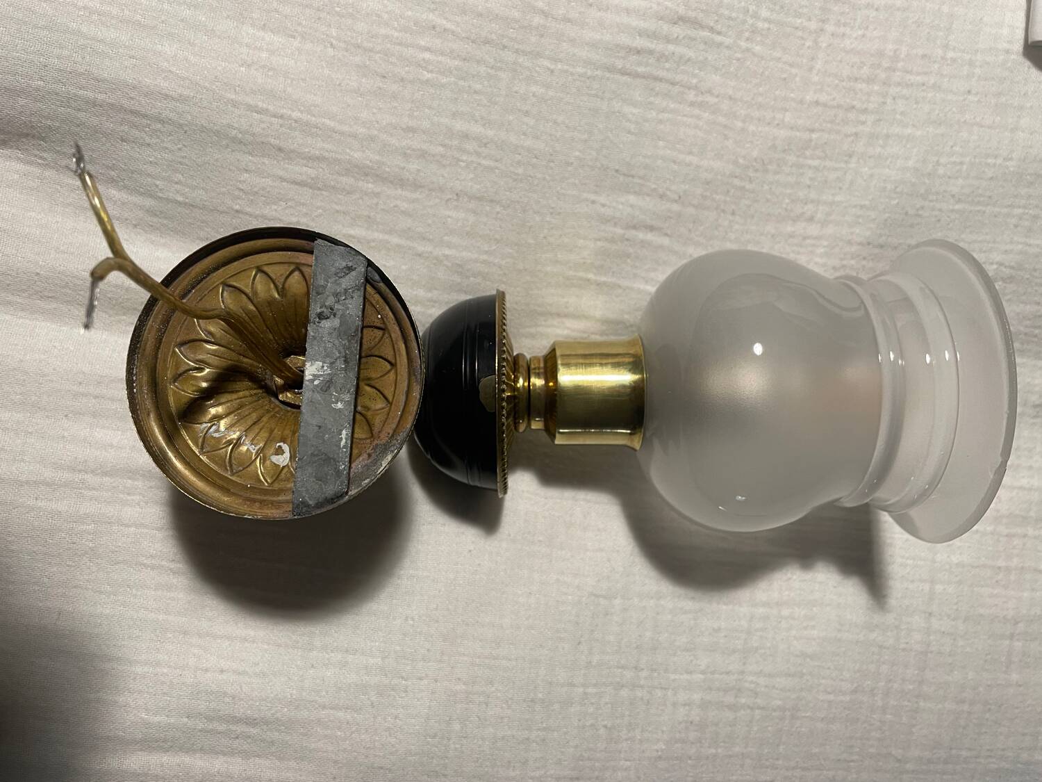 Art deco torchiere wall light