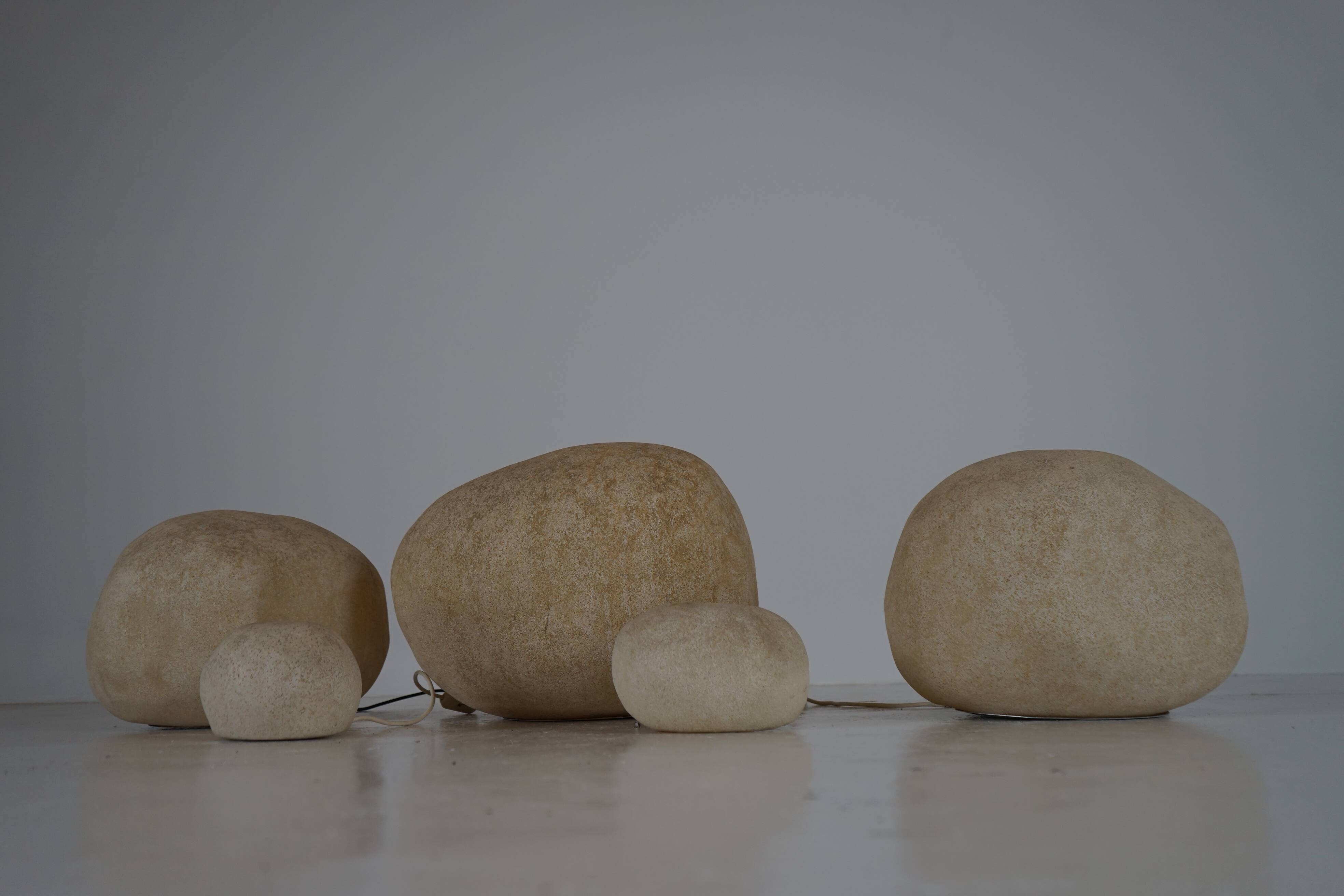Moon Rock Andre Cazenave 1970 Paris Workshop A Signed Stone Lamp