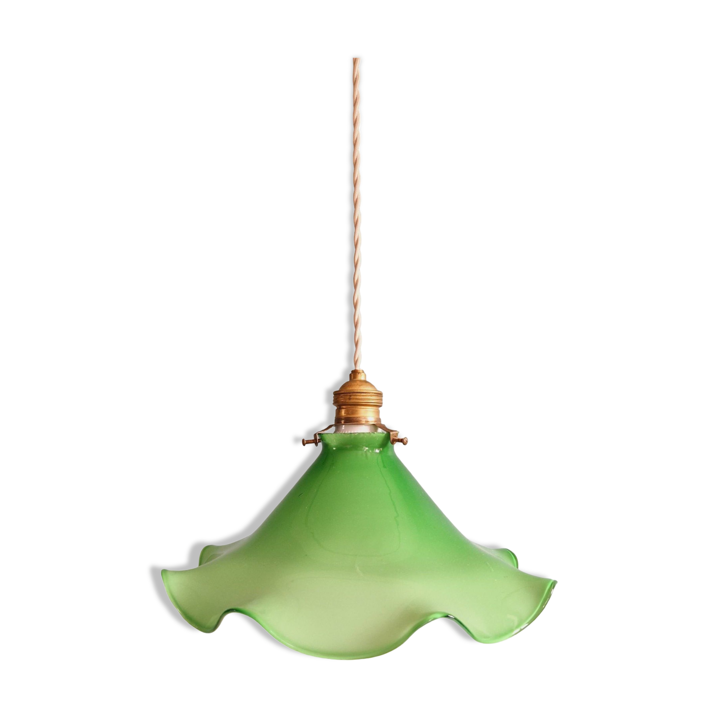 Vintage pendant light in opaline 1960s 1970s
