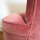 Fauteuil velours rose poudré chauffeuse style napoléon iii vintage