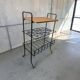 Vintage metal floor shelf / multi-level display / side table
