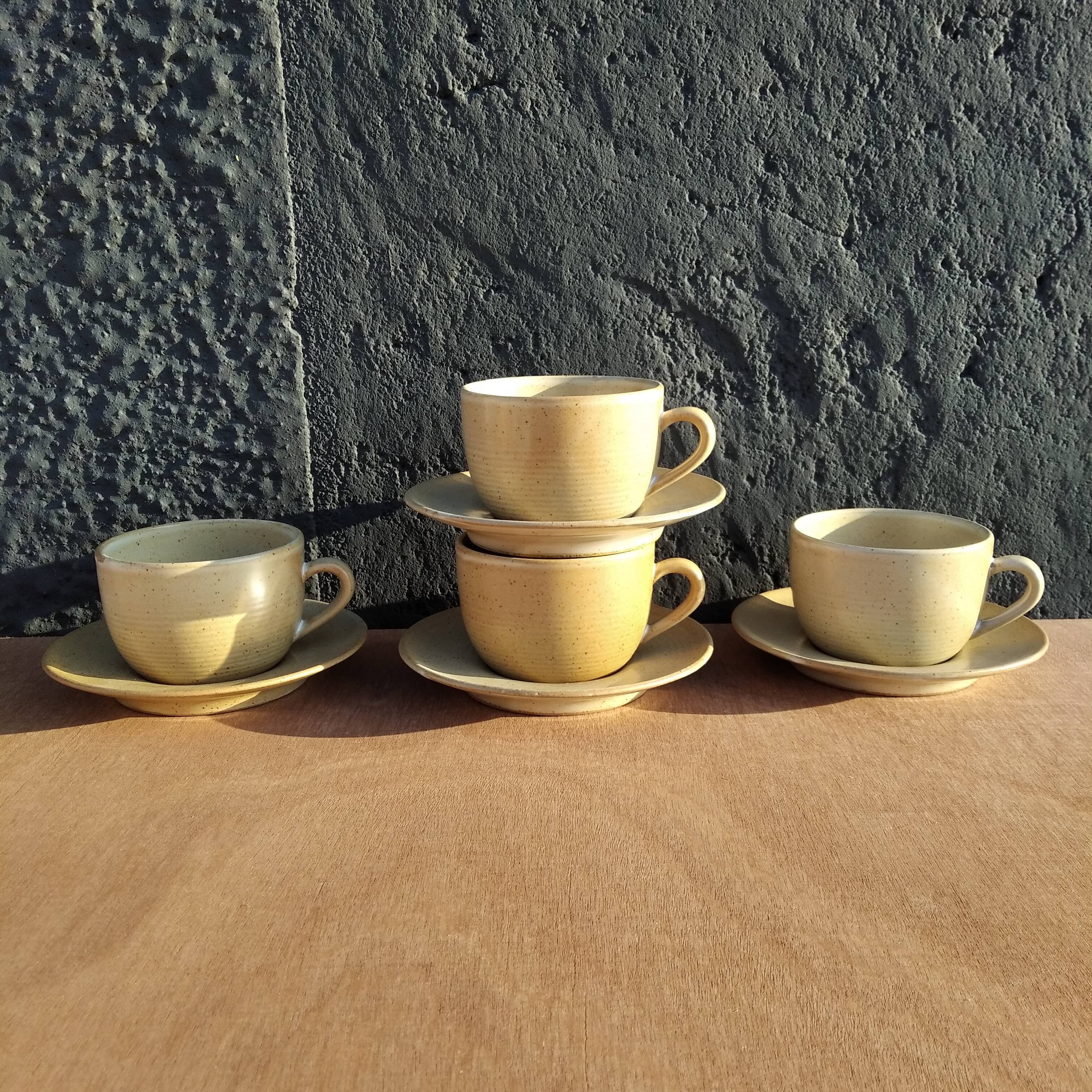 Coffee maker set sandstone village