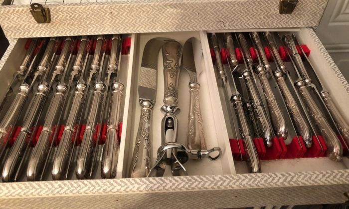 Table service for 12 people (160 rooms) regency - Silver Metal