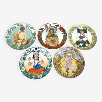 Villeroy and Boch, 5 Unicef Plates “Children of a World” 1979