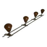 Old wood metal coat rack