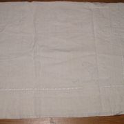 Drap ancien en lin ou métis à 2 rangées de jours avec retours