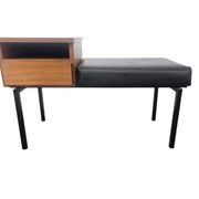 Banc en bois vintage / banc de téléphone / console