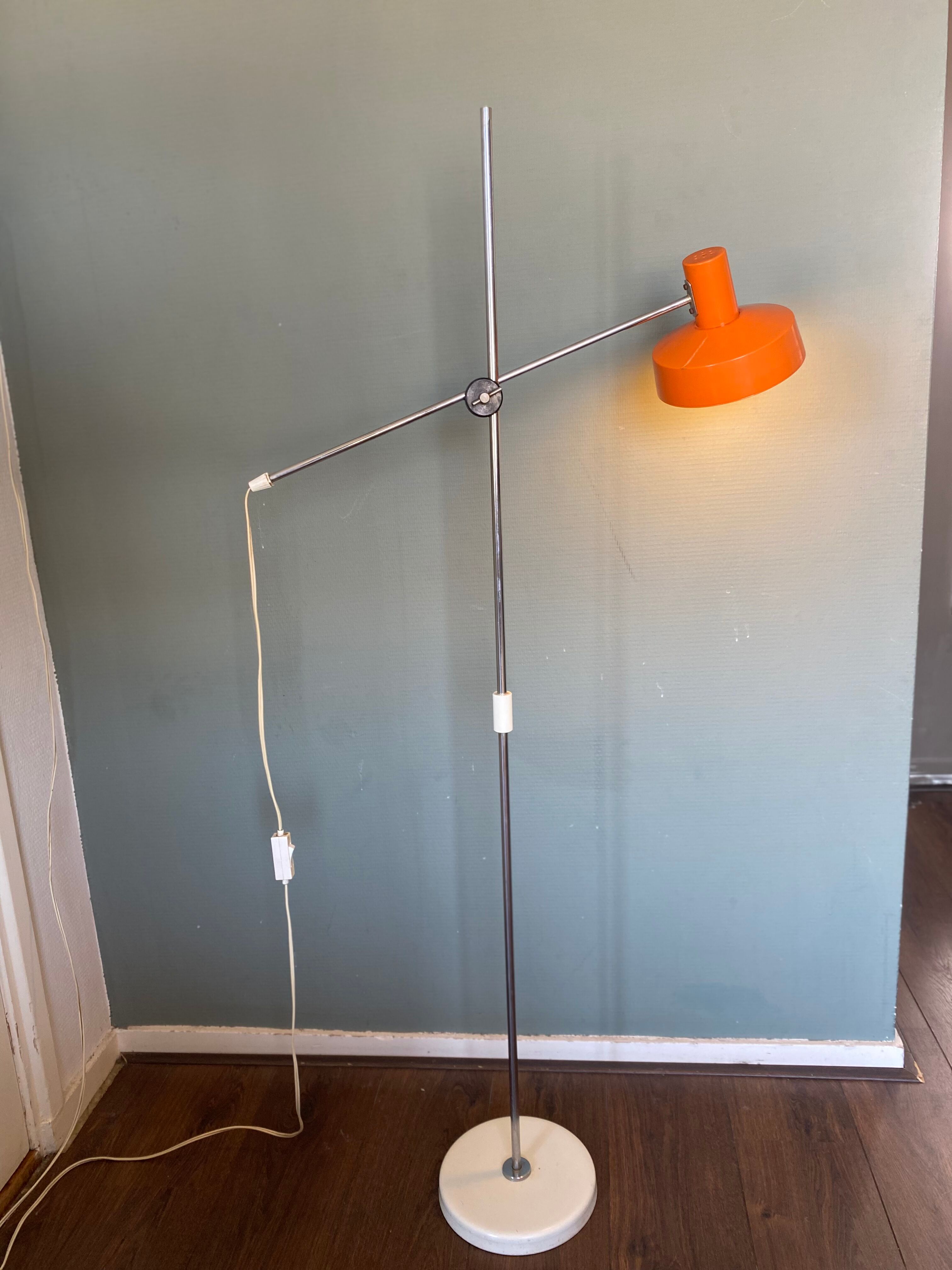 Mid-Century Modernist Adjustable Floor Lamp by J. J. M. Hoogervorst for Anvia, 1950s