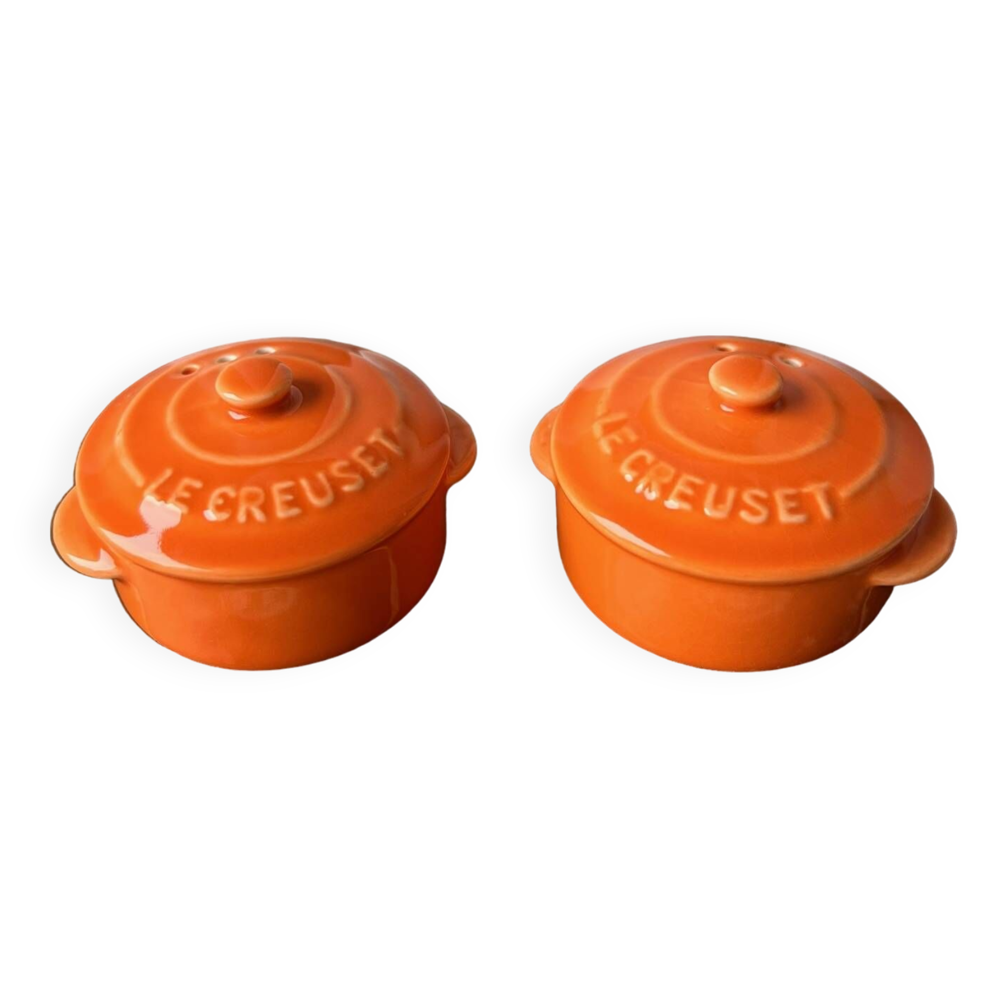 Le Creuset” salt and pepper shakers | Selency