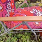 2 vintage floral deckchairs
