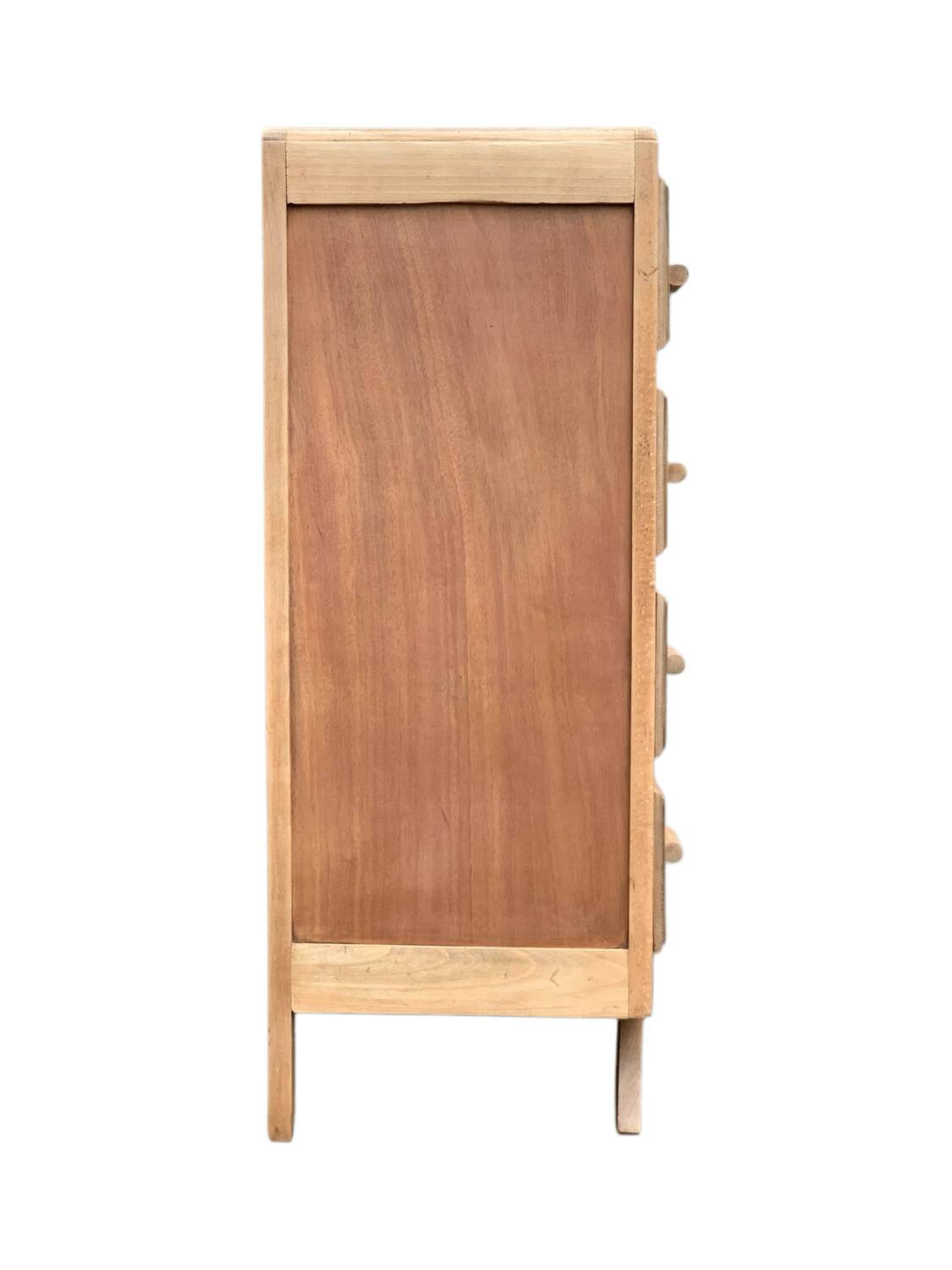 Raw wood art deco chest of drawers