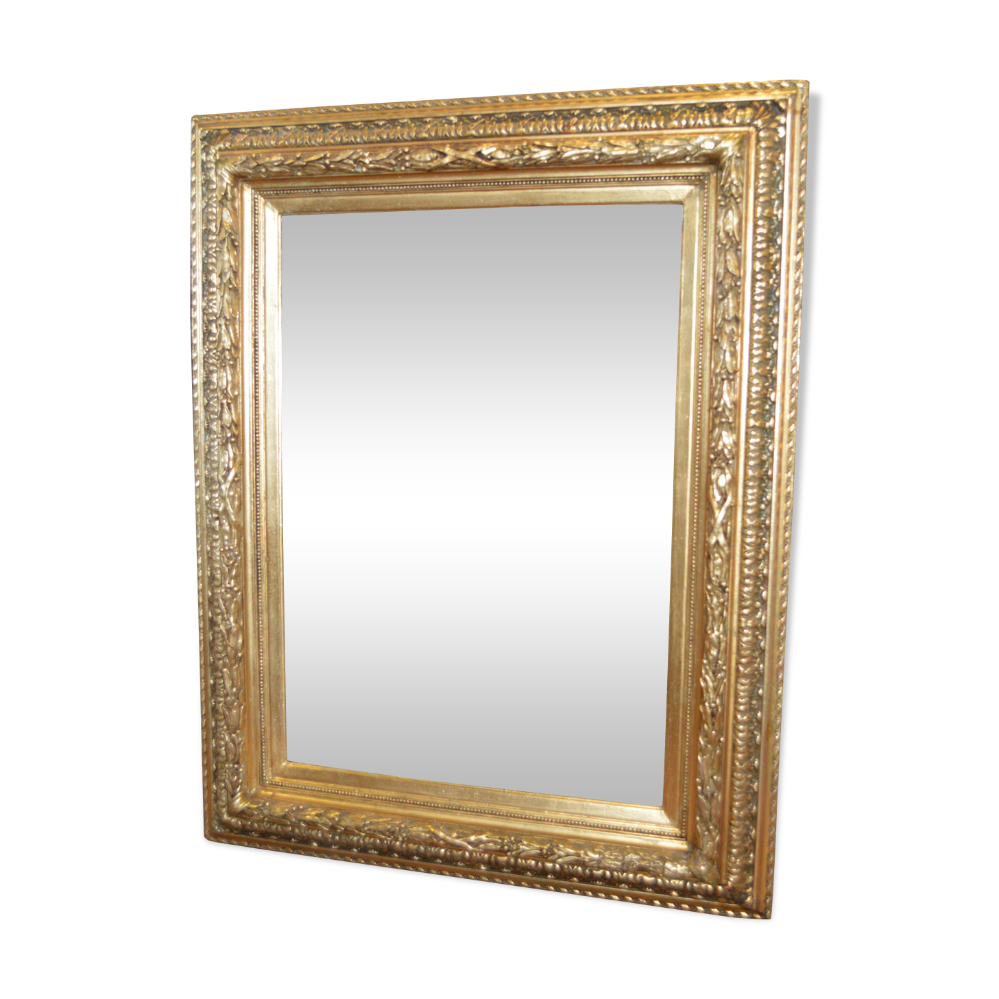 Moulded gold mirror