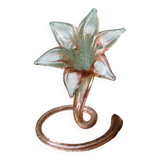 Soliflore vase in blown glass, flower shape