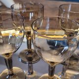 60's smoked port glass