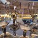 60's smoked port glass