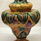 H. Becquet Quaregnon vase in the mastery style with birds of paradise decoration