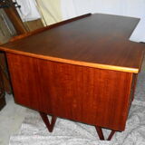 Peter Lovig Nielsen's Scandinavian teak boomerang desk from the 60s