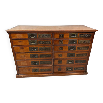 Meuble de mercerie 1900