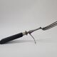 Carving fork with wooden handle