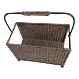 Rattan magazine rack