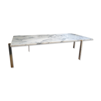 Marble coffee table with gold base