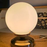 Vintage opaline globe table lamp