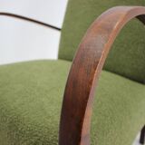 1940s Pair of Restored  Art Deco Armchairs in Boucle , Czechoslovakia