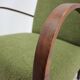 Paire de fauteuils art déco restaurés des années 1940 à boucle, tchécoslovaquie