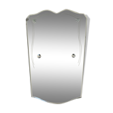 Bevelled and chiseled Venetian mirror  - 54x35cm