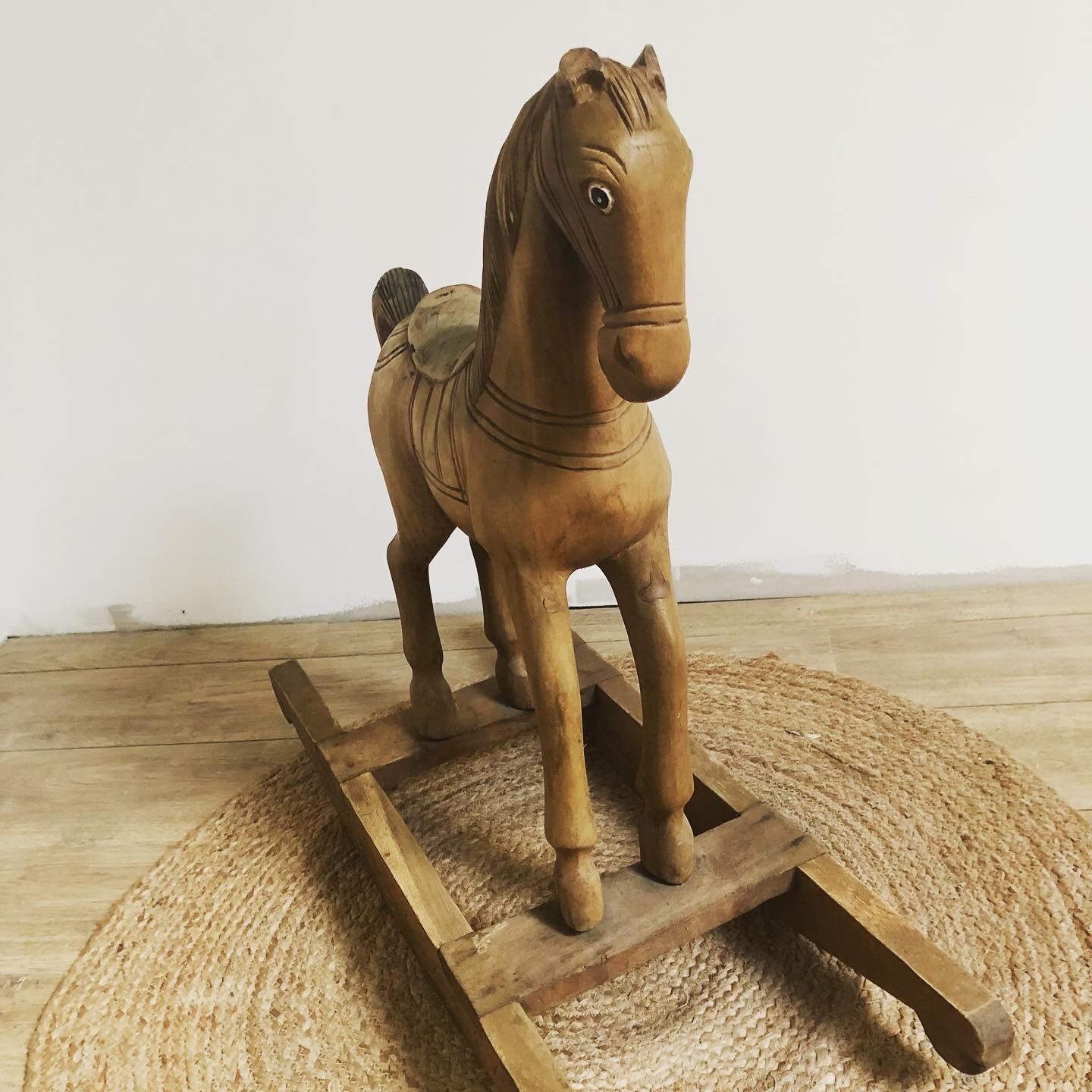 Wooden rocking horse