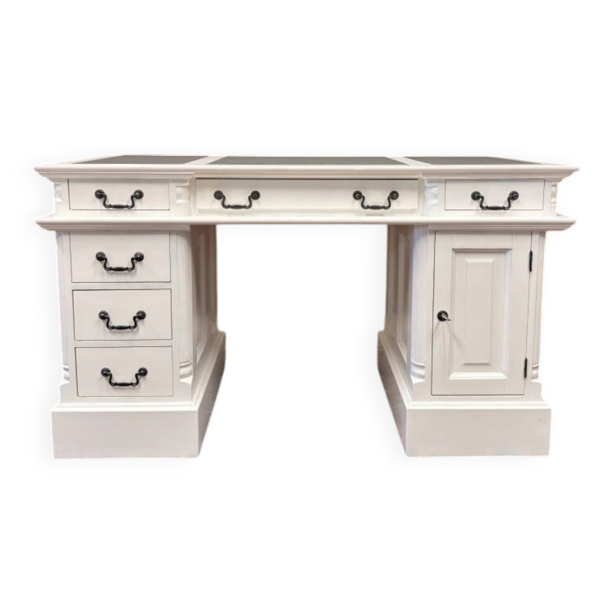 Classic English White Chesterfield Desk